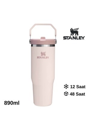 The IceFlow Flip Straw Pipetli Termos Bardak 0.89 LT Matara PUDRA Image 0