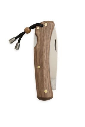 KİLİTLİ AHŞAP SAPLI OUTDOOR KAMP BIÇAĞI - CEP ÇAKISI Image 0