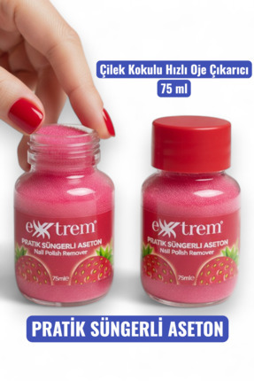 Pratik Süngerli Aseton - Çilek Kokulu Hızlı Oje Çıkarıcı 75 ml Image 0