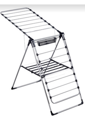 Metal Gri Sepetli Kurutmalık Çamaşır Askılığı Metal Gri Image 0