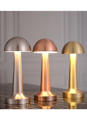 3 Işık Renkli Şarjlı Dim Edilebilir Masa Lambası Gold Kasa Ct-8429 Image 0
