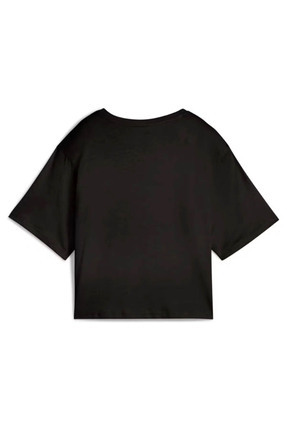 Ess Cropped No. 1 Logo Tee Siyah Kadın T-Shirt 684972-01 Image 4