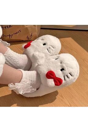 Hello Kitty Yumuşak Tüylü Peluş Panduf Terlik Image 0