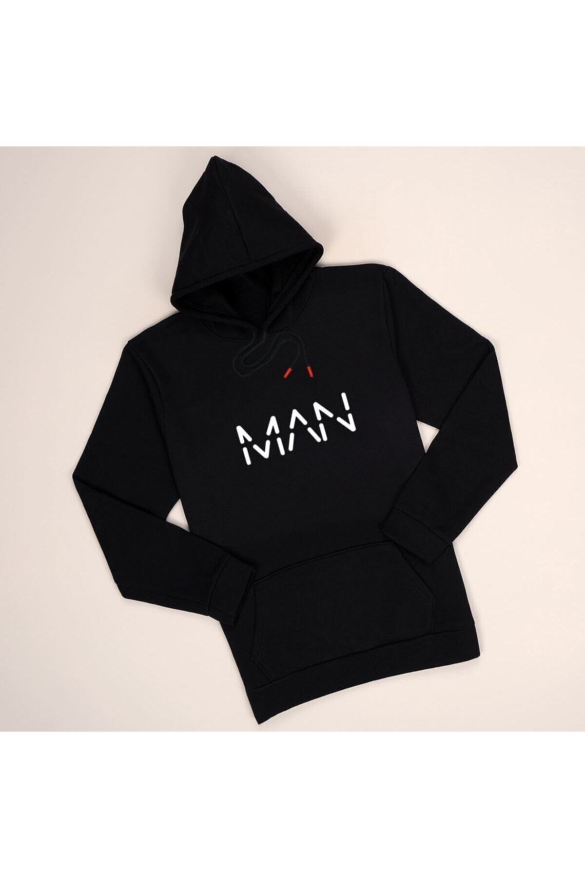 uyguntarz Kapşonlu Siyah Man Sweat