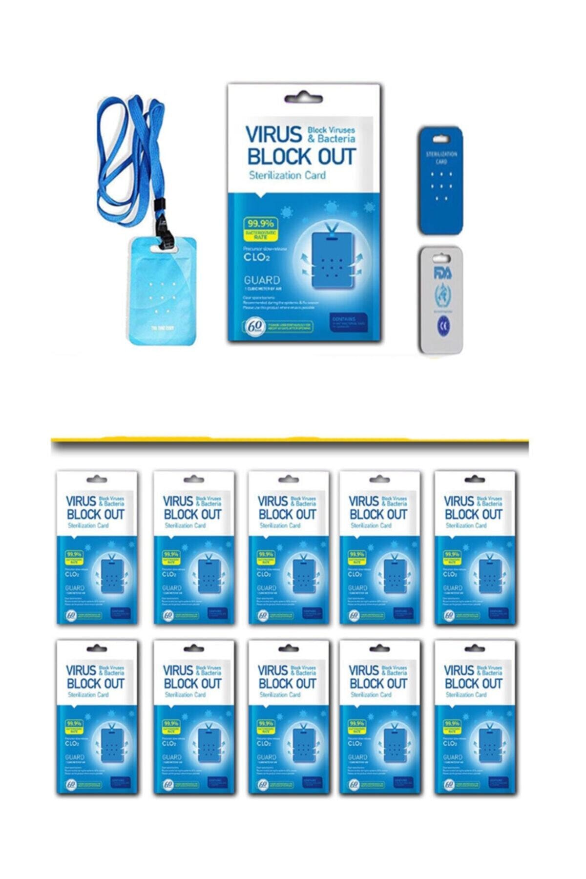 Vso dezenfeksiyon kart Virüs Block Out 60 Gün Koruma | 10'lu Paket(10 Adet)