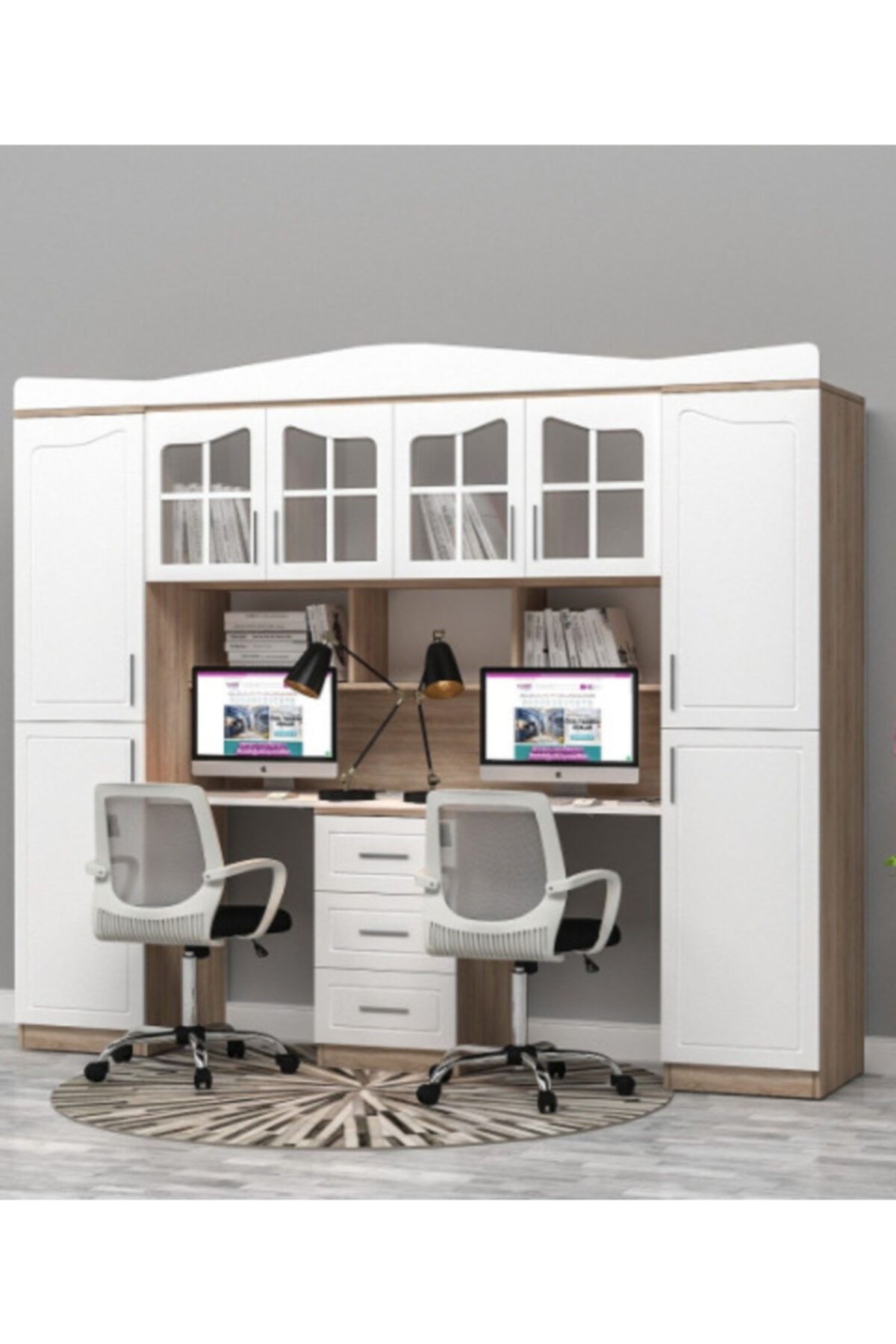 Alvers Mobilya Relax Çok Amaçlı 2 Kişilik Çalışma Masası