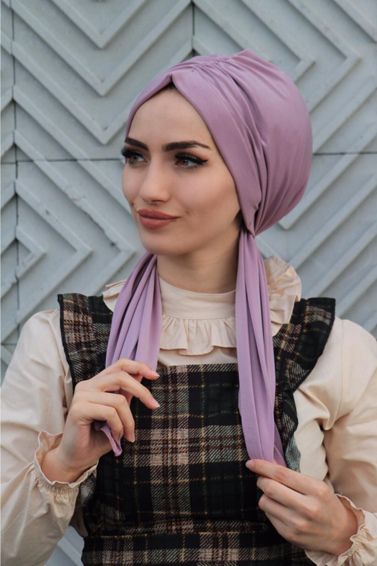 Zehra Hazır Havuz Tesettür Giyim (tesettür Giyim) Tasarım Bone Lila