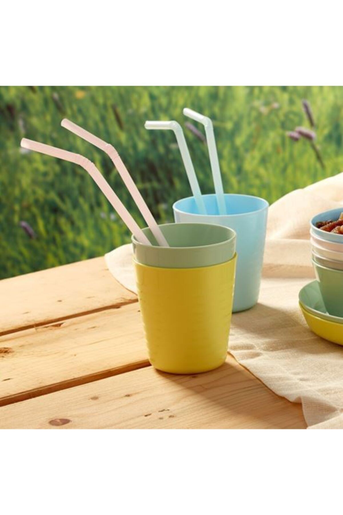 GFN 6 Parça Çocuk Bardak Seti Ikea Pastel Tonlar Hacim: 23 Cl Plastik A Kalite Makinede Yıkanabilir