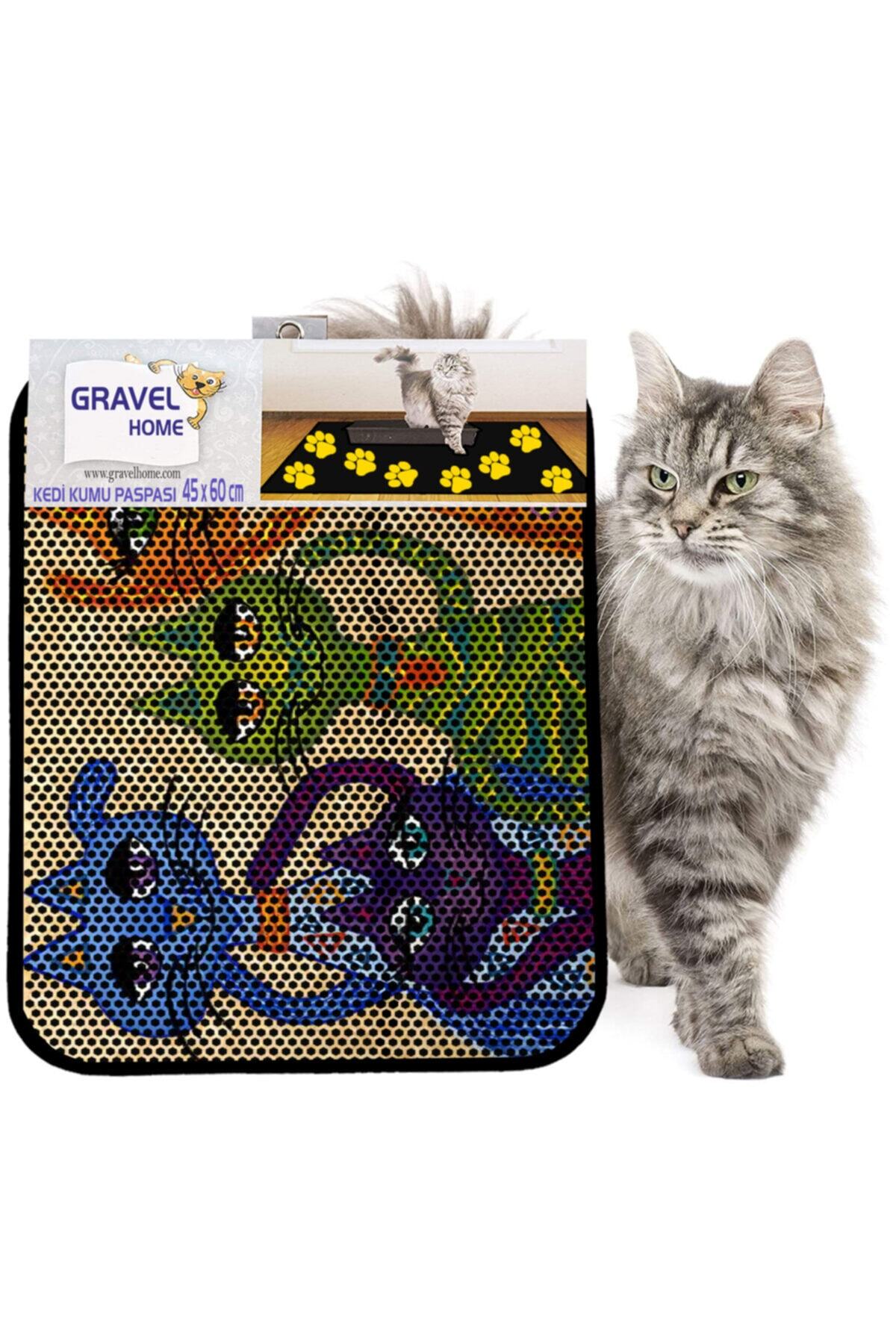 Gravel Kedi Kumu Paspası Yeni Sezon 45 X 60 Cm Nrszn0119