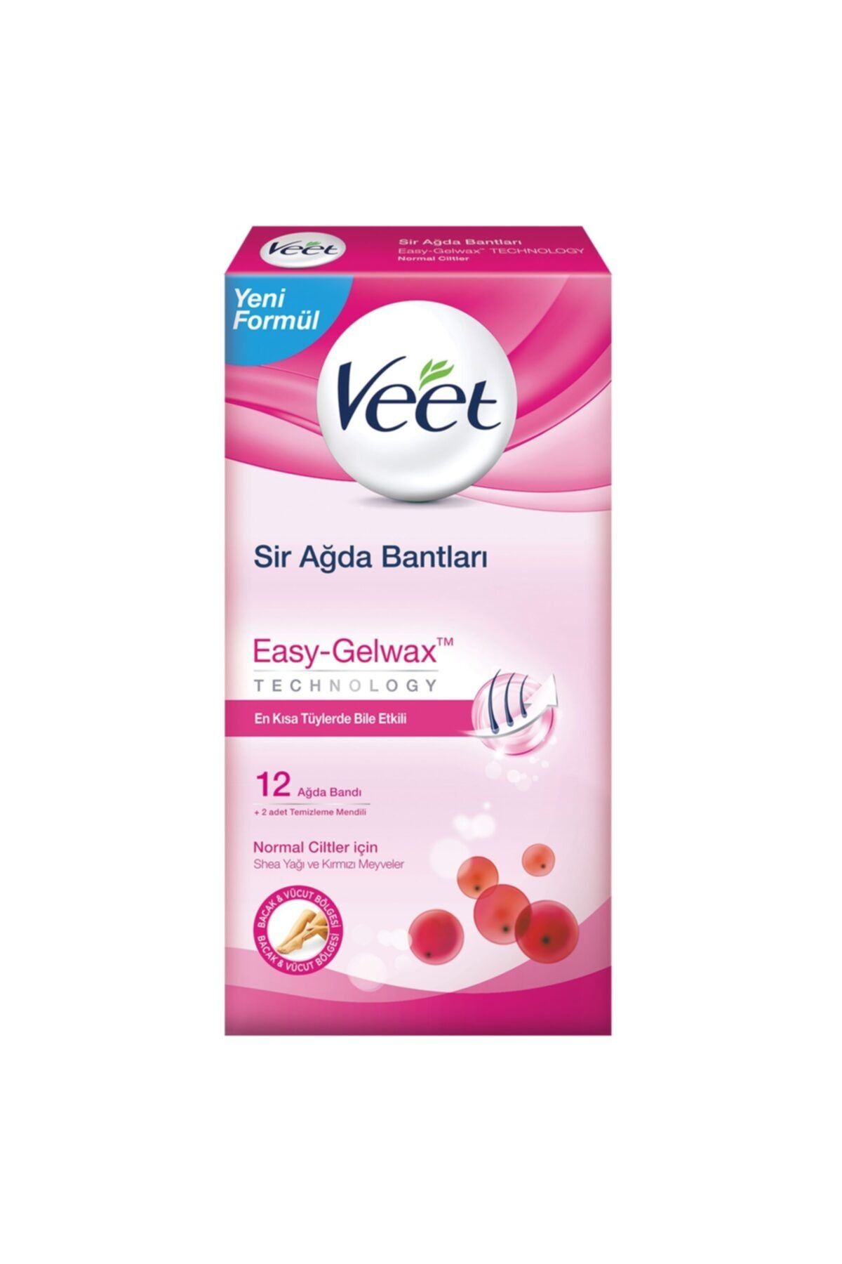 Veet Ağda Bandı 12'li Normal Ciltler Için