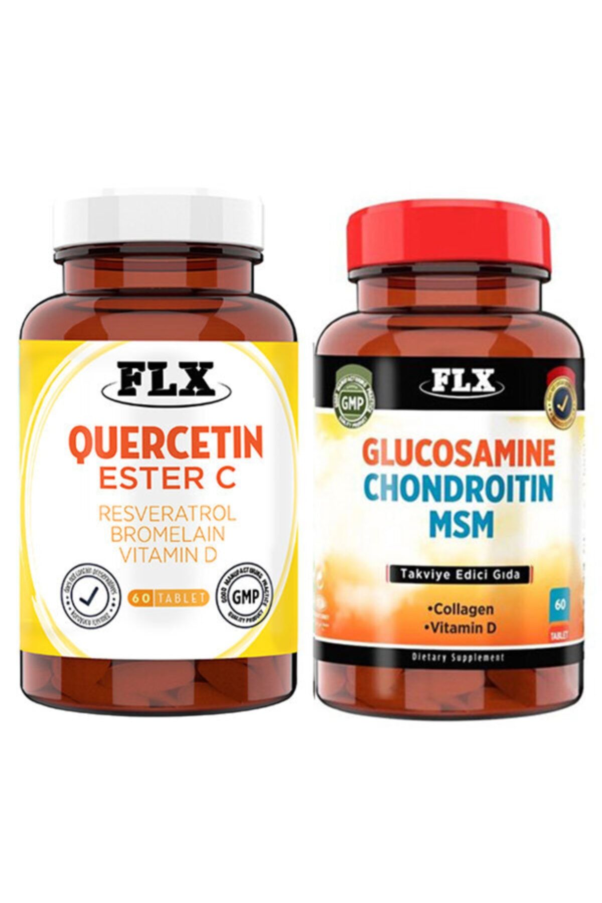 FLX Kuersetin Ester C 60 Tablet & Glukozamin Vitamin D 60 Tablet