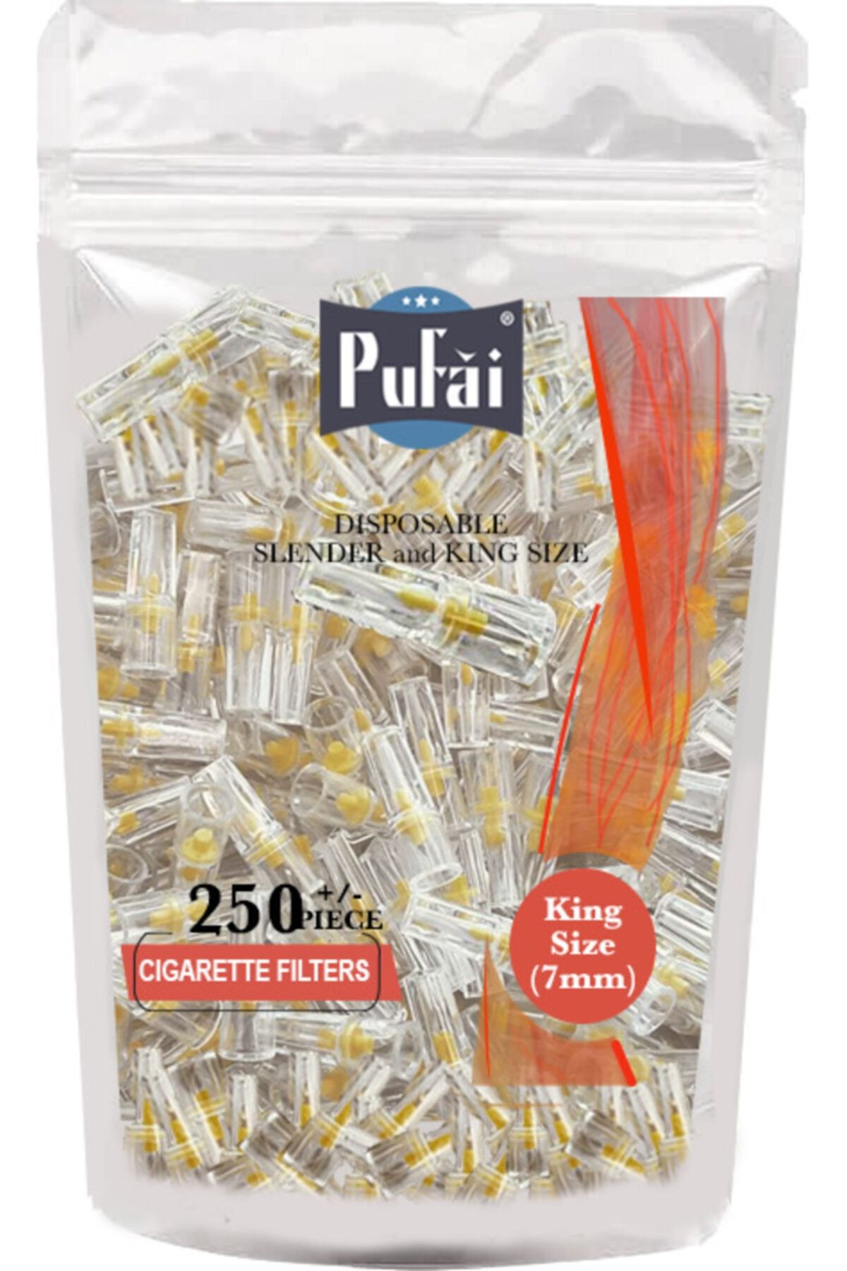 Pufai Ağızlık Slender Boy 7 Mm 250 Adet 1 Yeniden Kullanılanilir Paket Içerisinde Filtre
