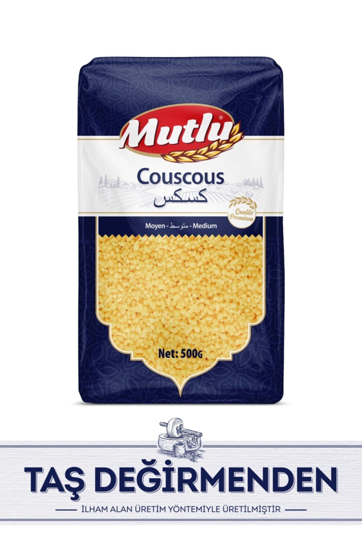 Mutlu Makarna Fas Kuskus Moyen (medium) 500 G / Morocco Couscous
