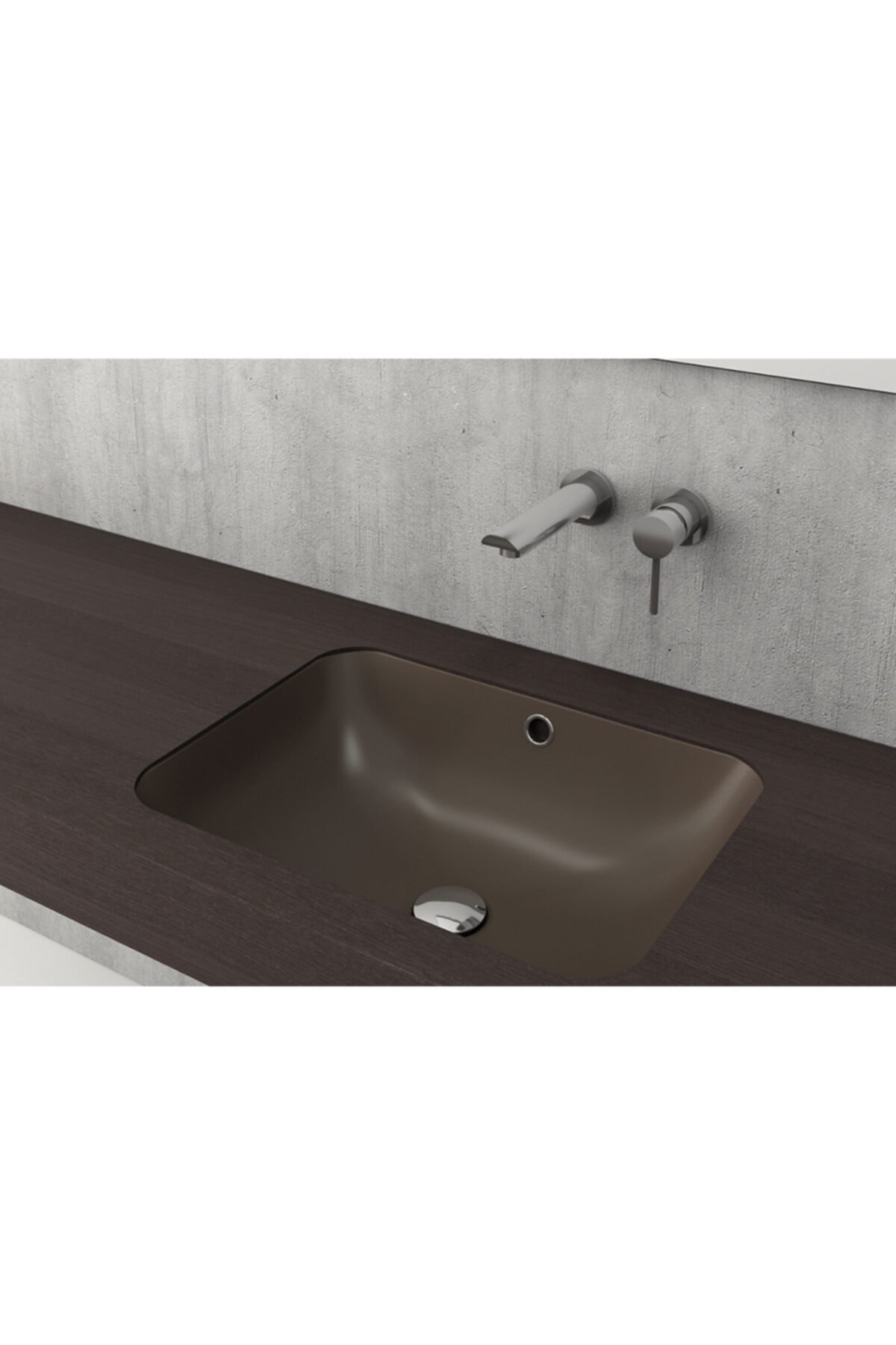 Bocchi Scala / Parma Tezgah Altı Lavabo 55 Cm -mat Kahve