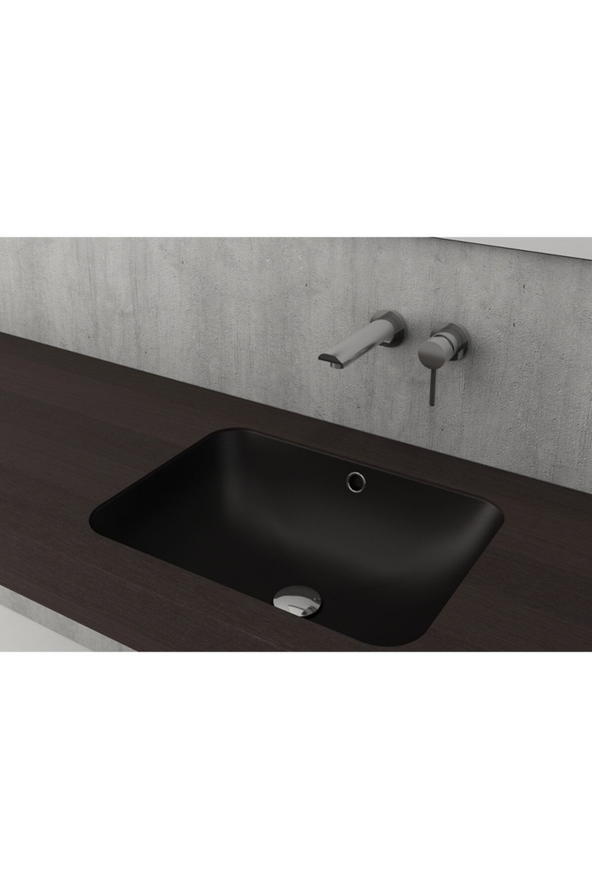 Bocchi Scala / Parma Tezgah Altı Lavabo 55 Cm -mat Siyah