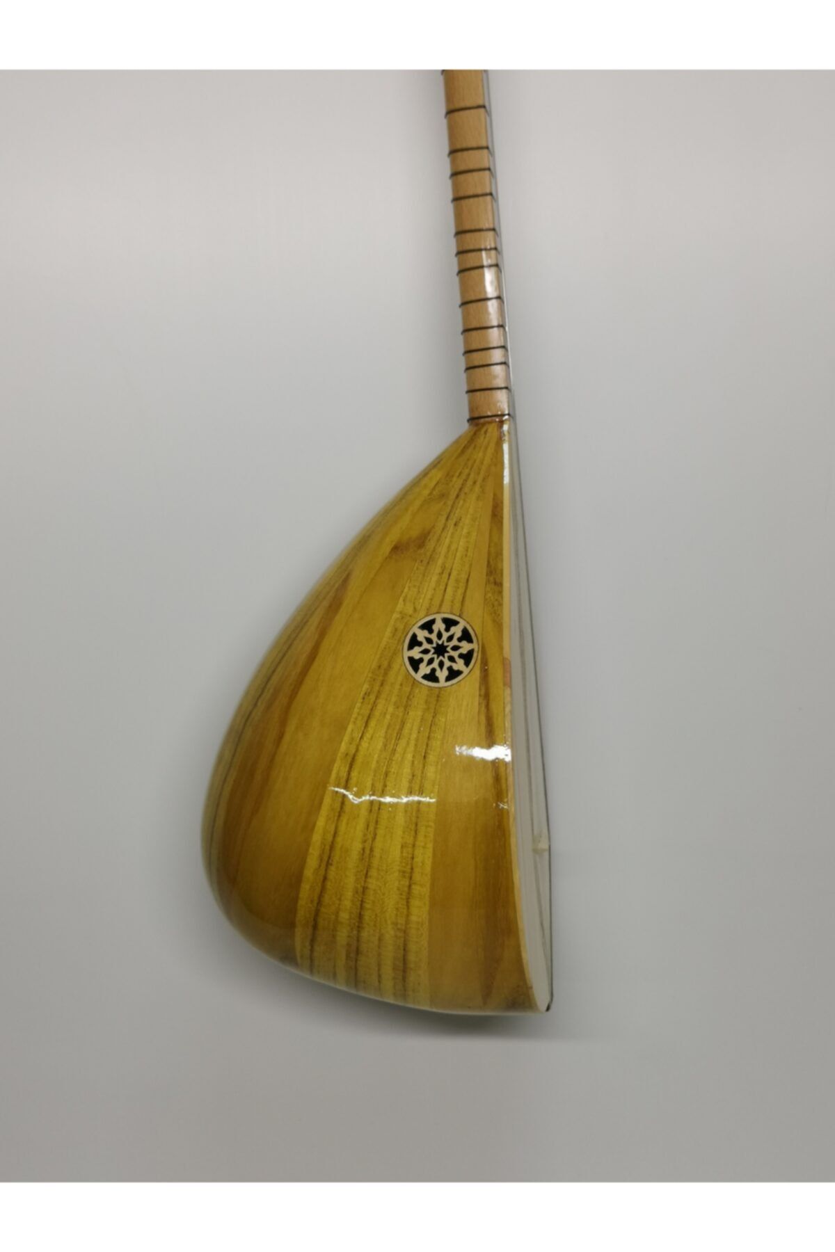 MÜZİKHAL TİCARET Dut Ağacı Sarı Filetolu Kısa Sap Bağlama Jak Girişli Full Set