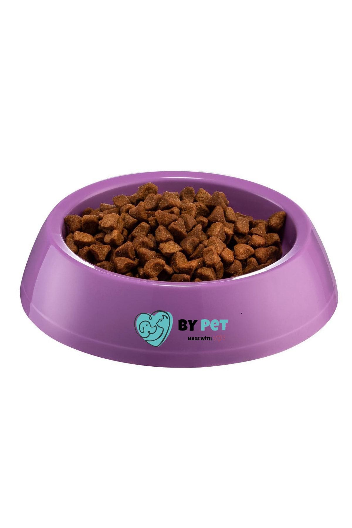 BYPET Kedi Ve Köpek Mama Ve Su Kabı Sağlıklı Plastik Yuvarlak Tasarım Mama Kabı -asorti Renk