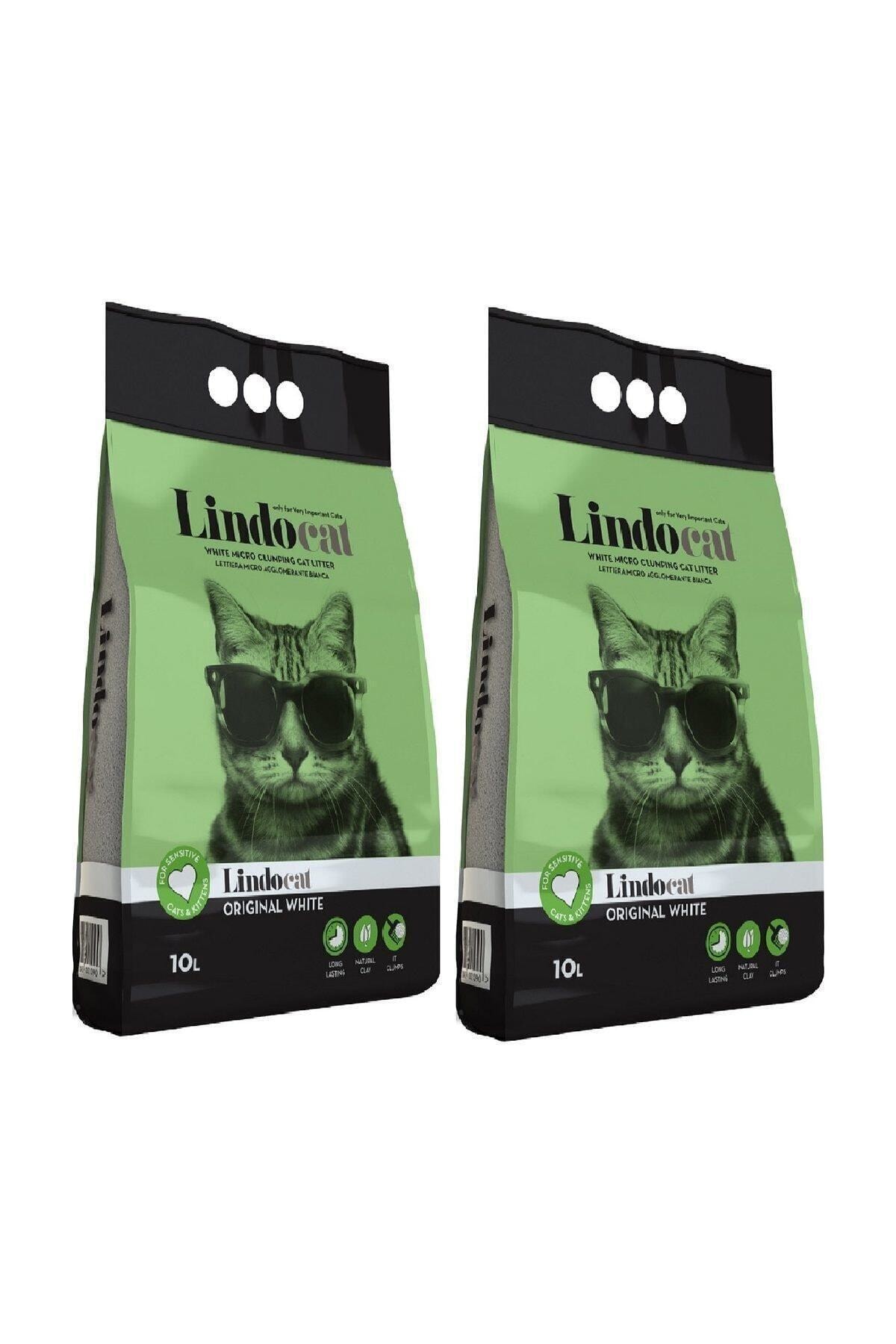 Lindo Cat Hijyenik Topaklaşan Kokusuz Yavru Ve Yetişkin Ince Taneli Kedi Kumu 10 lt 2 Adet