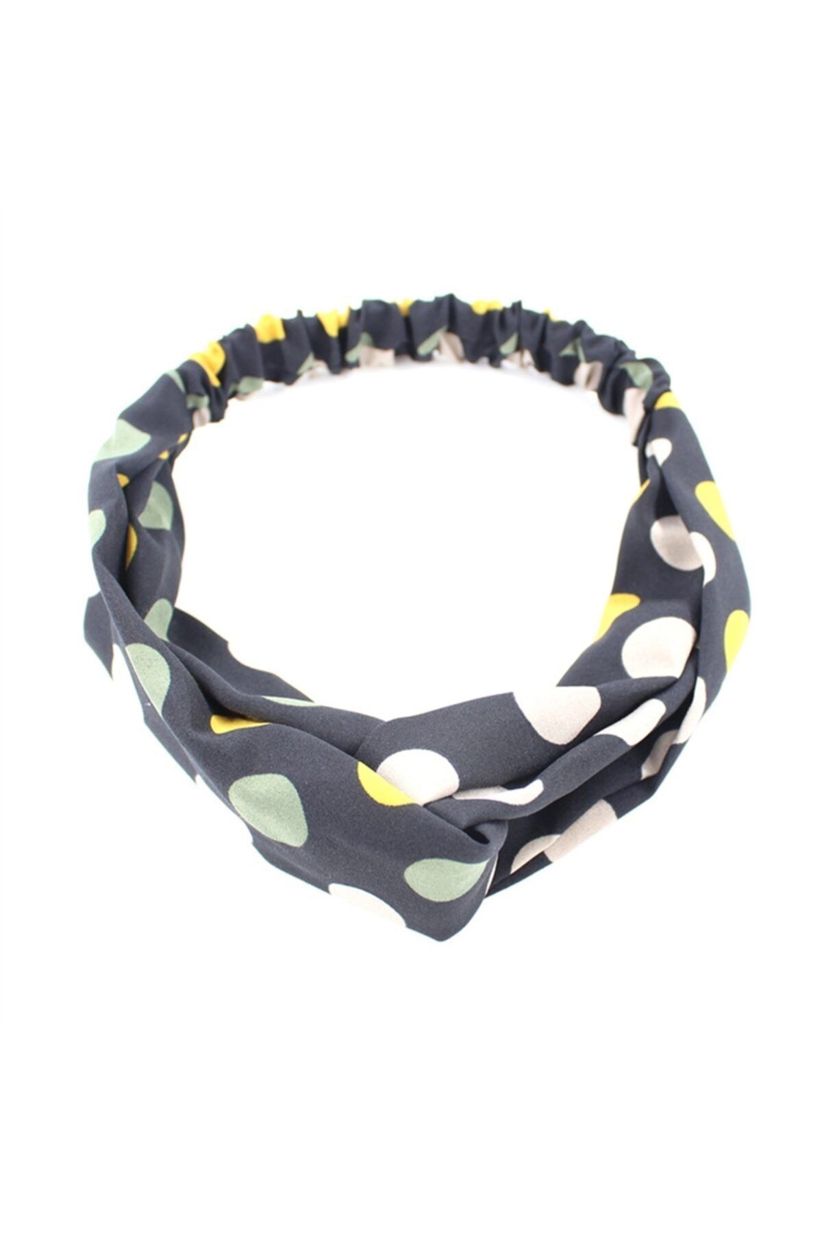 So Much Accesories So-much Kadın Puantiyeli Düğüm Bandana Siyah (ARKA KISMI LASTİK HAZIR BANDANA)