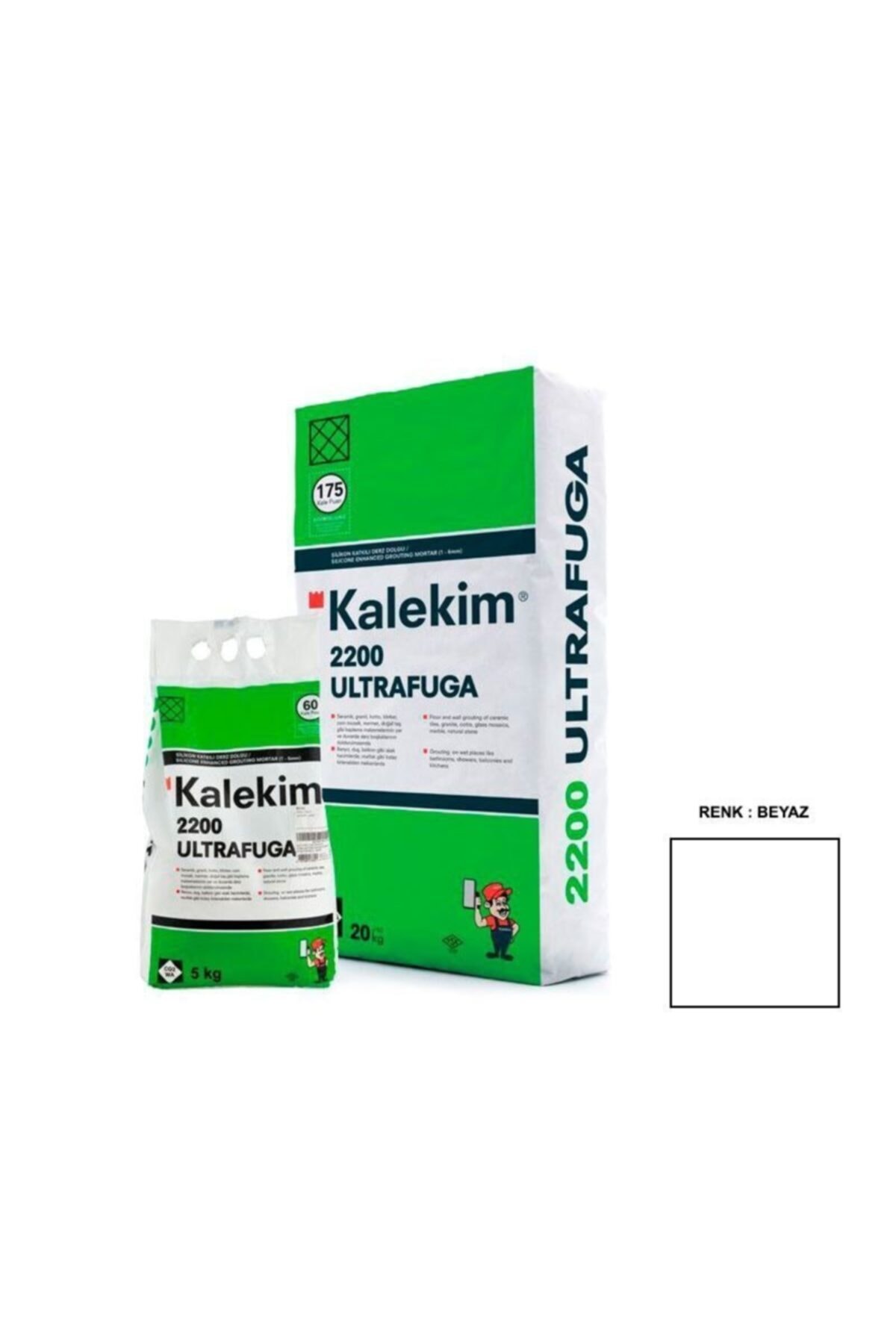 Kalekim Ultrafuga 2200 1-6mm Beyaz Derz Dolgusu 20kg 2251