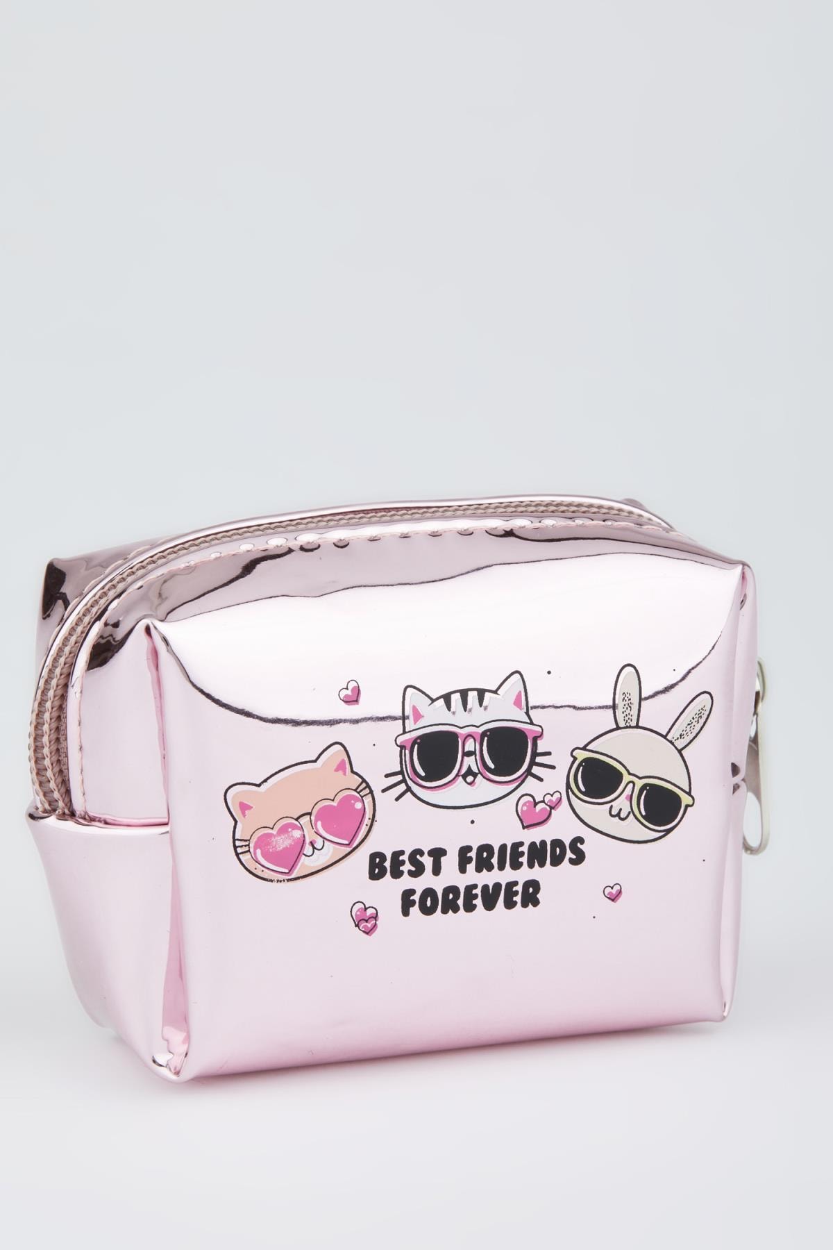 DeFacto Kadın Sevimli Kedi Baskılı Fermuarlı Bozuk Para Cüzdanı