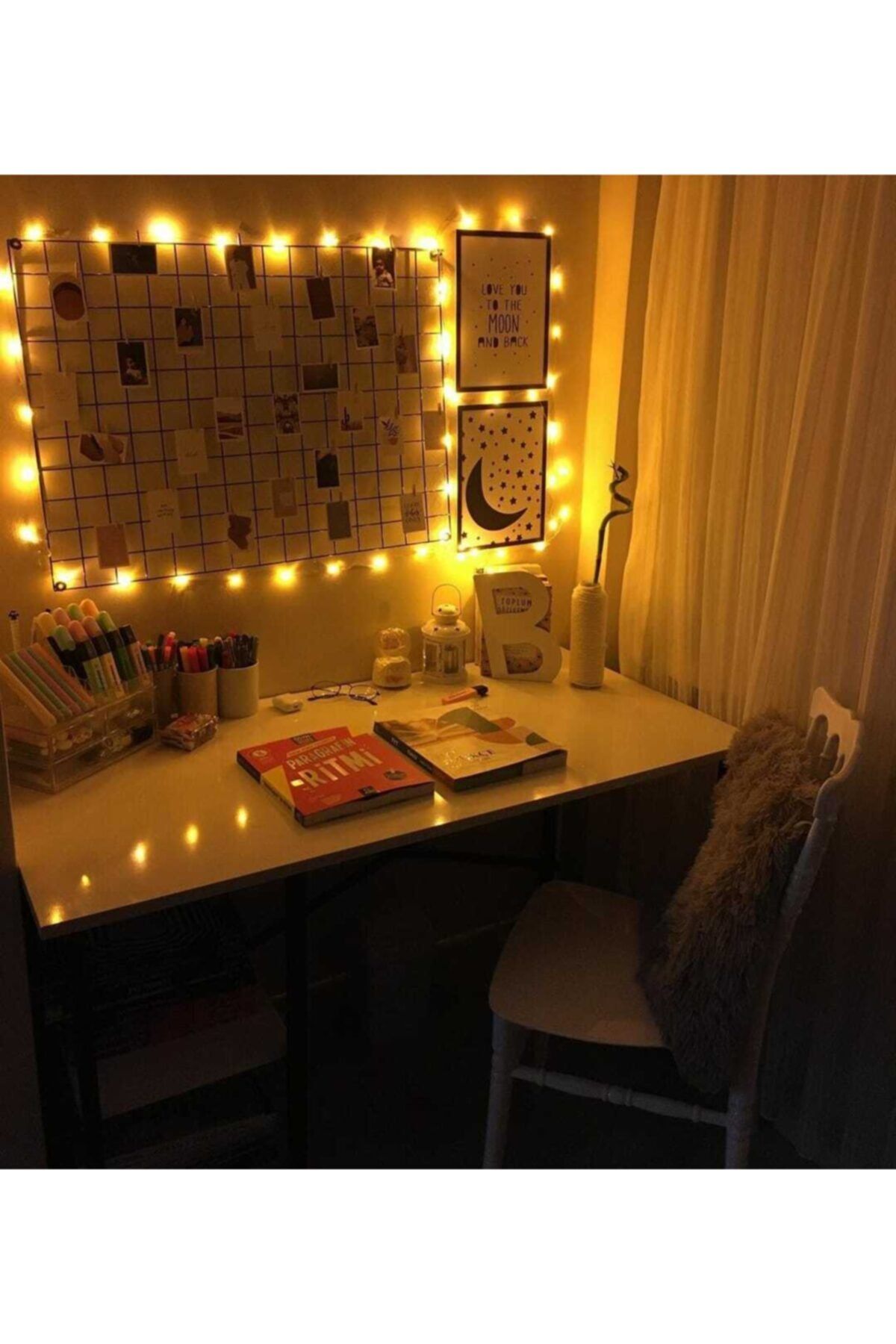 Nostaljin Fotoğraflı Metal Anı Çerçevesi + Led Işık
