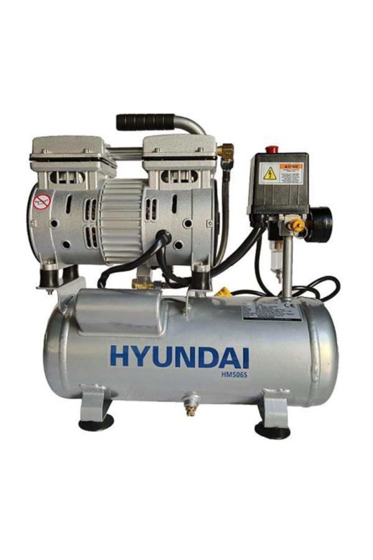 Hyundai Hyundaı Kompresör Sessiz Ve Yağsız 550w 6 Lt Hm506s