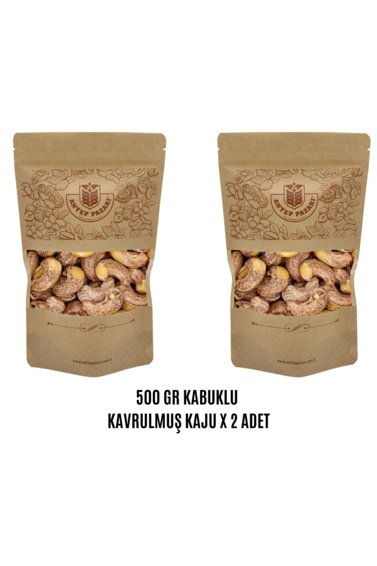 Antep Pazarı Kabuklu Kavrulmuş Kaju 500 Gr X 2 Adet