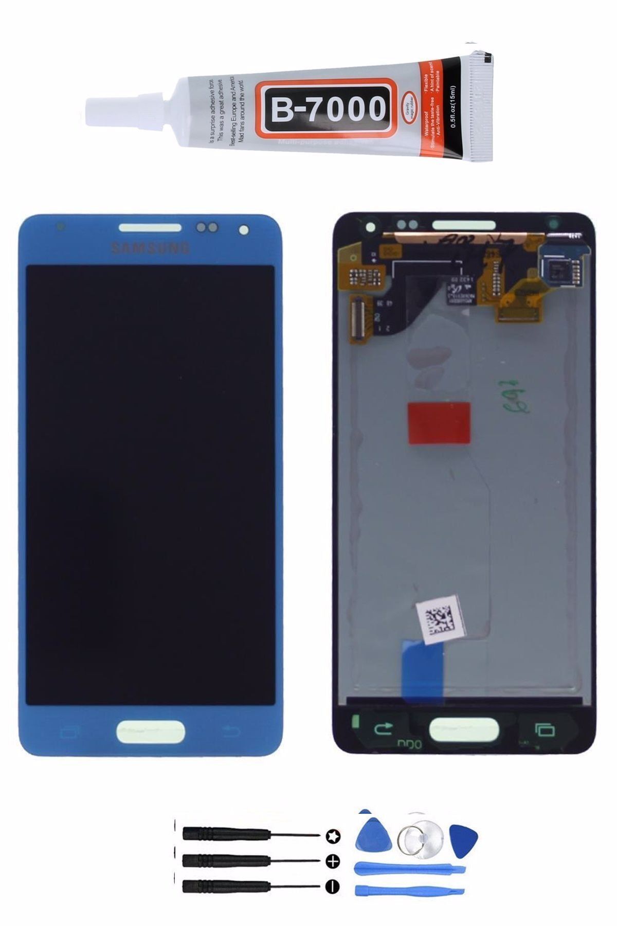 Samsung Galaxy Alpha Sm-g850 Lcd Ekran Dokunmatik Full Revize Orjinal Tamirseti Hediyeli Mavi Renk