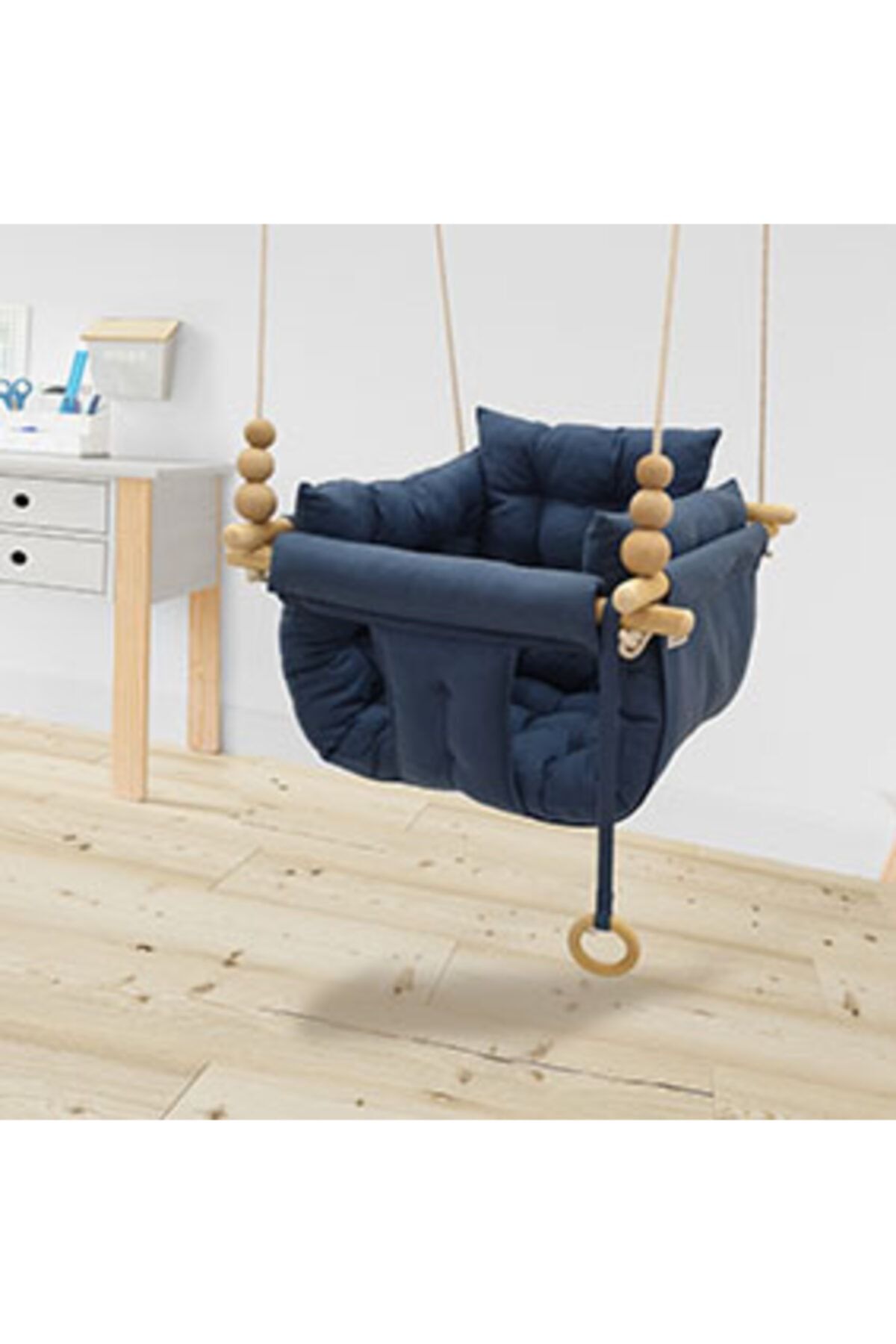 Özlem eylem Kurt astariaart Indigo Mavi Puffy Swing Salıncak