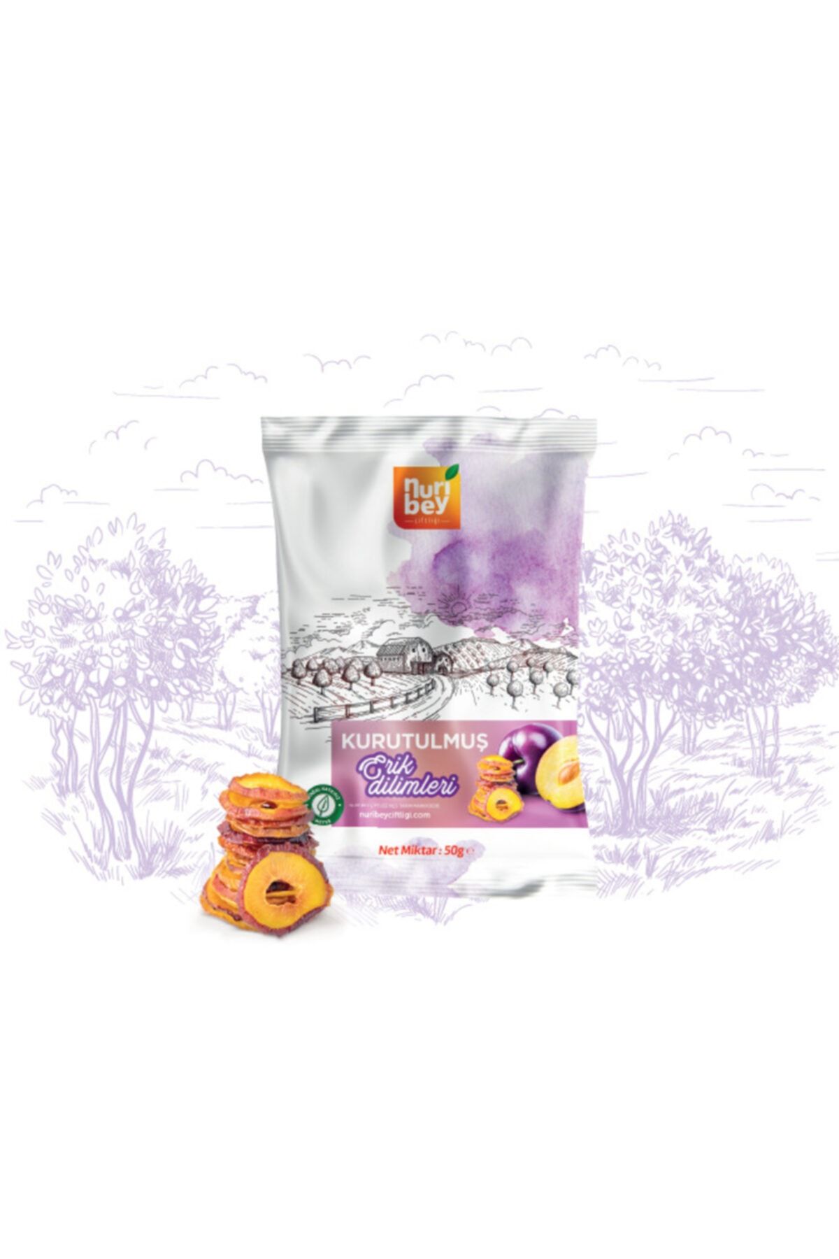 Nuri Bey Çiftliği Kurutulmuş Erik Dilimleri (50G)