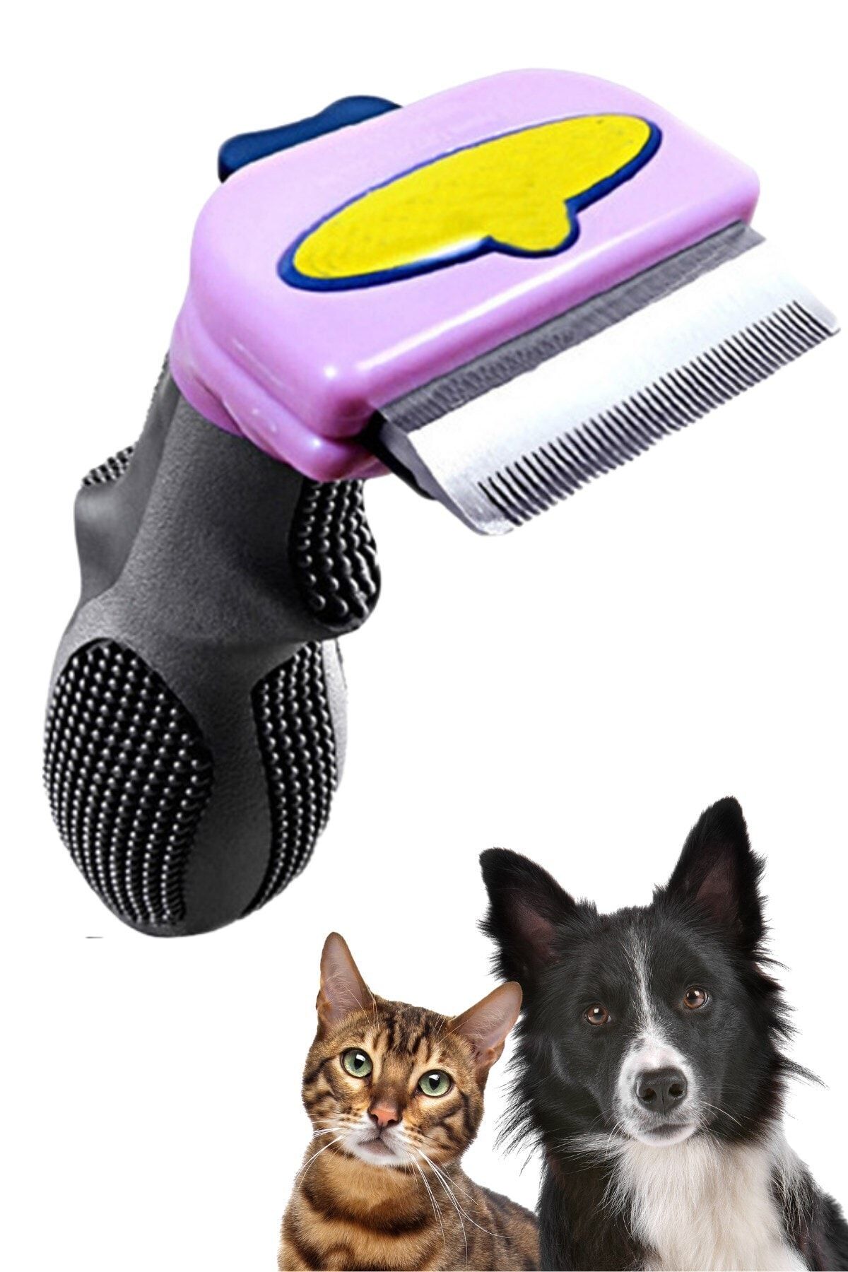 Buffer 4.5 Kilo Üzeri Kısa Tüylü Kedi Köpek Tüy Temizleme Toplama Tarağı Ergonomik Kaşıma Aparatı