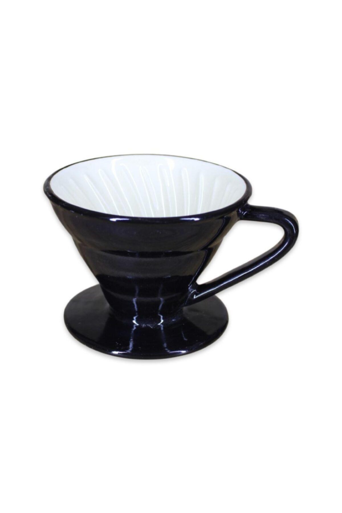stilinbu Seramik V60 Dripper Damlama Kahve Filtresi (siyah-beyaz)