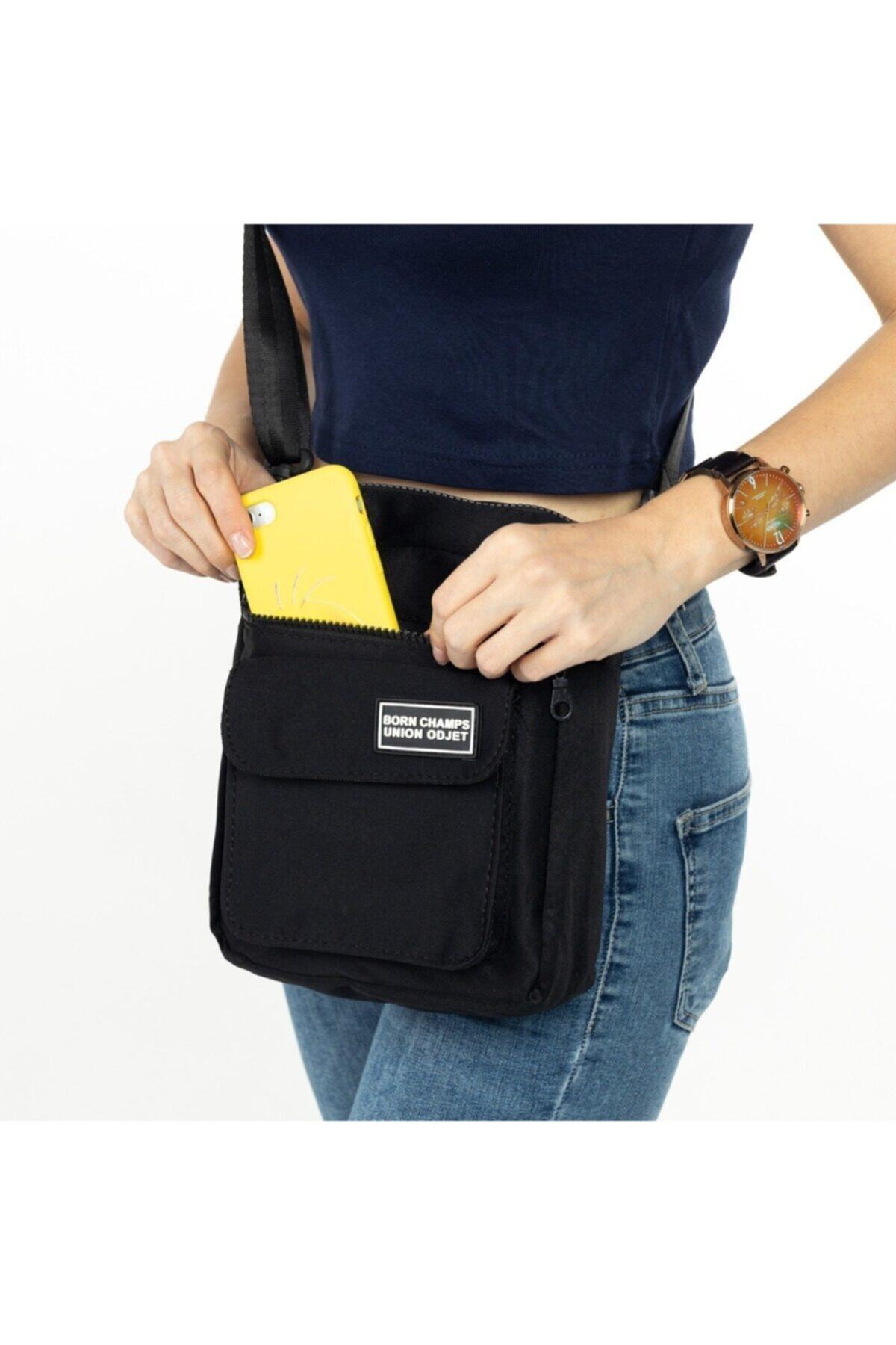 muyoso Siyah Bag Fermuarli Cepli