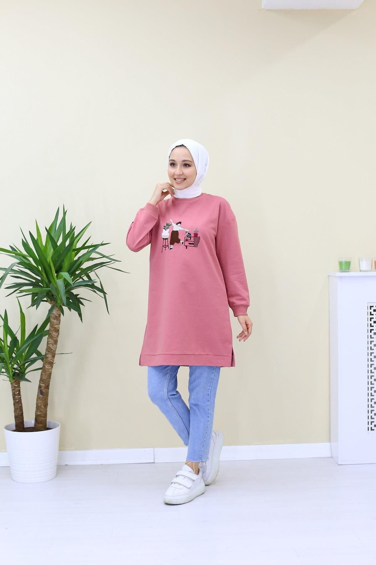 Moylin 1859 Nakış Detaylı Sweatshırt
