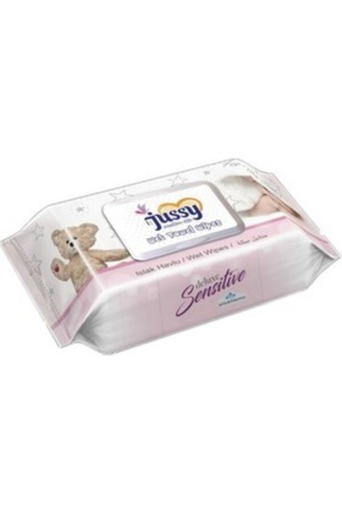 JUSSY 100'lü Islak Mendil İzotonik Su Hassas Ciltler Bebek Cilt İçin Uygundur Alkol İçermez