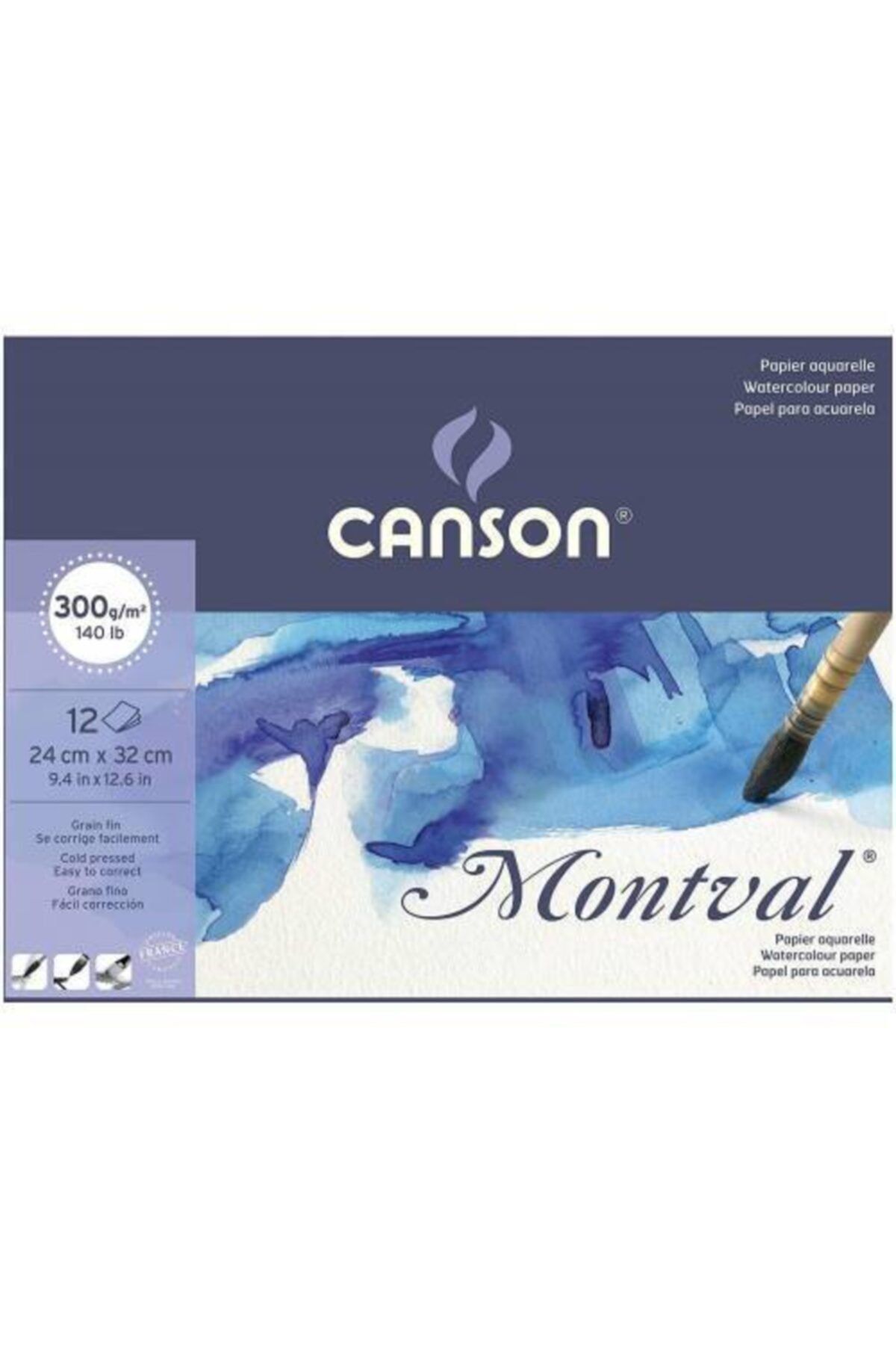 Canson Montval Sulu Boya Blok Pad Canmontv 12 Sy 24x32 300 Gr