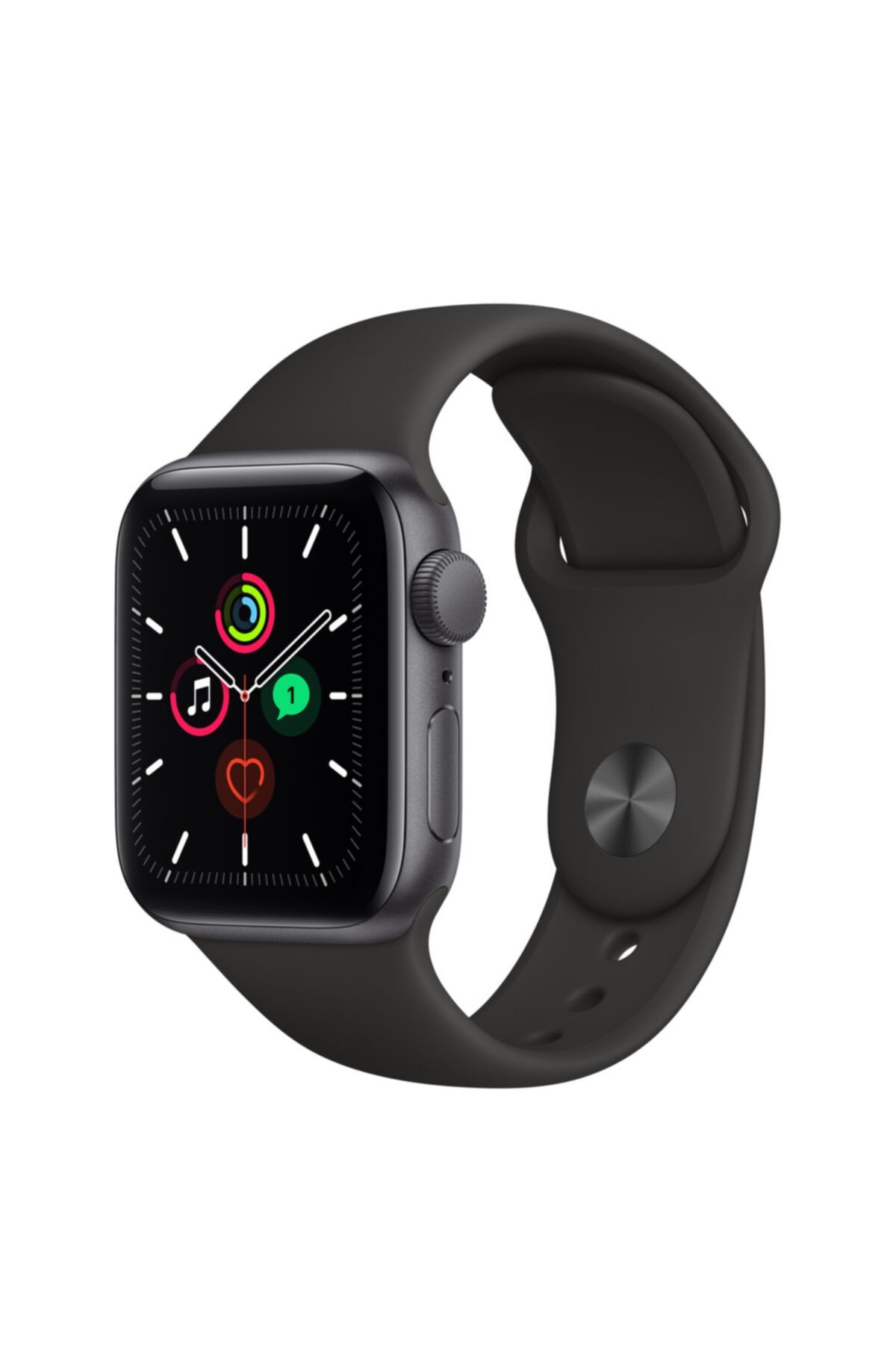 Apple Watch 1 2 3 4 5 6 Se 38 - 40 mm Klasik Spor Silikon Kordon Siyah