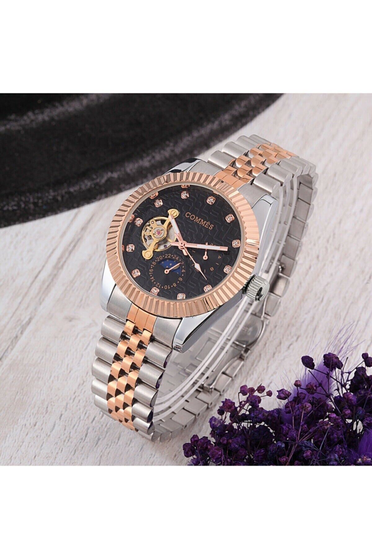 COMMES Otomatik Saat Şık Ve Kaliteli Su Gecirmez Rolex Spor