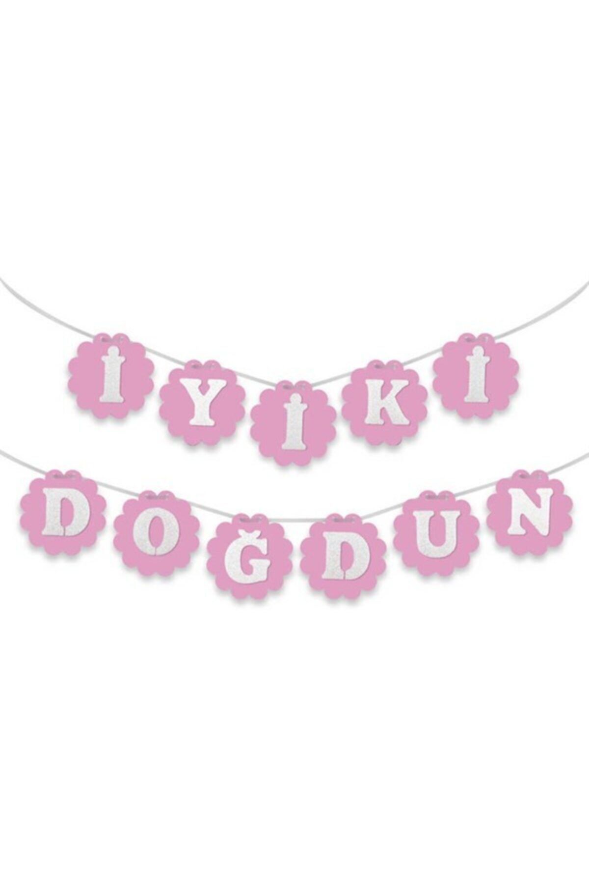 KBK MARKET Pembe İyiki Doğdun Strafor Flama