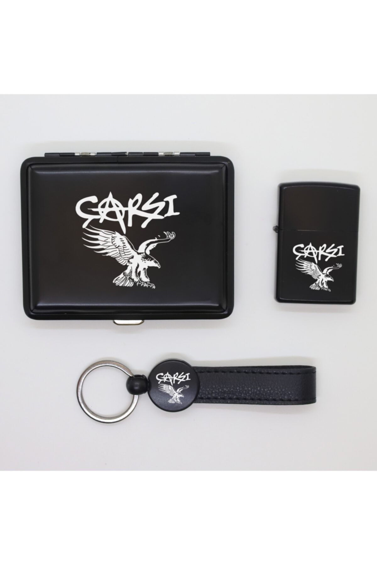 Çarşı Beşiktaş Metal Tabaka, Zippo Çakmak Ve Anahtarlık Seti