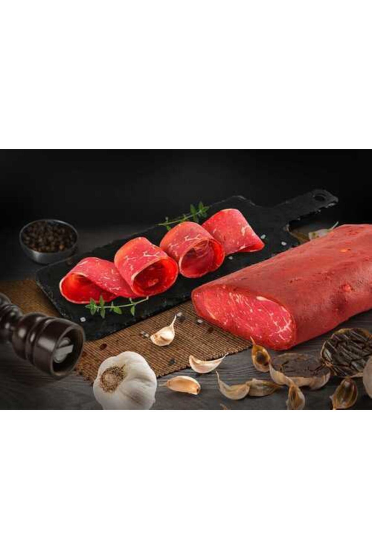 TUĞRA PASTIRMA&SUCUK Tuğra Pastırma El Doğrama Çemensiz Sırt Pastırma Kayseri Doğal 500 gr