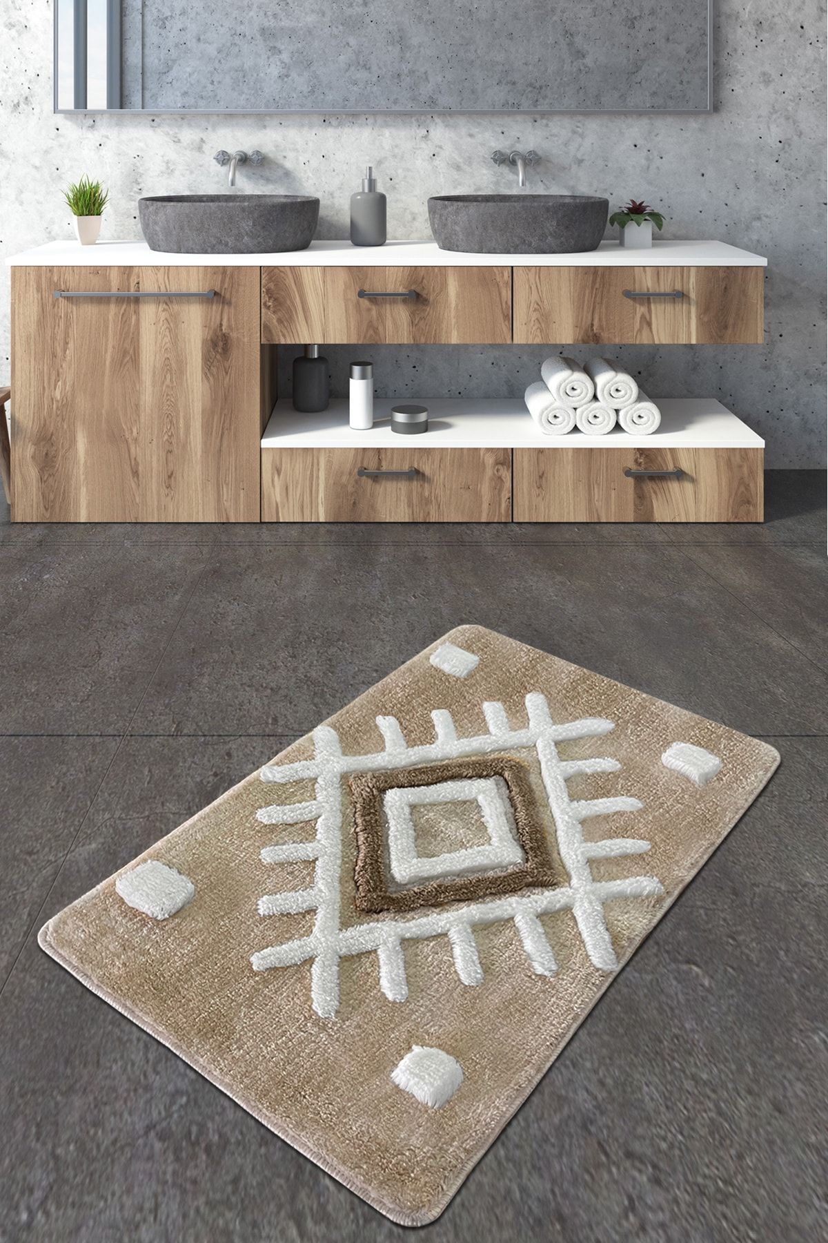 Chilai Home Punica Taş 70x120 Banyo Halısı