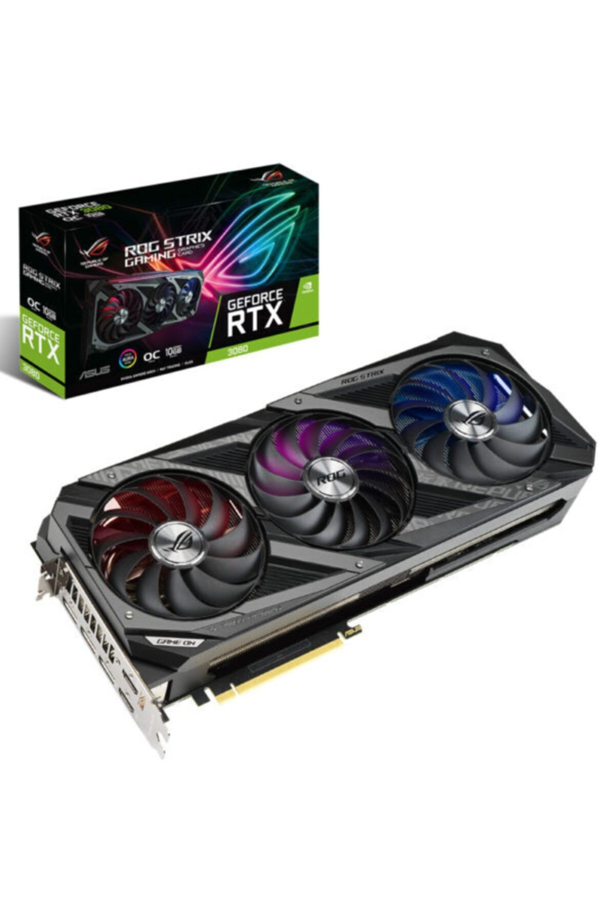 ASUS Rtx3080 10gb Gddr6x 320bıt 3xdp/2xhdmı Rog-strıx-rtx3080-o10g-v2-gamıng