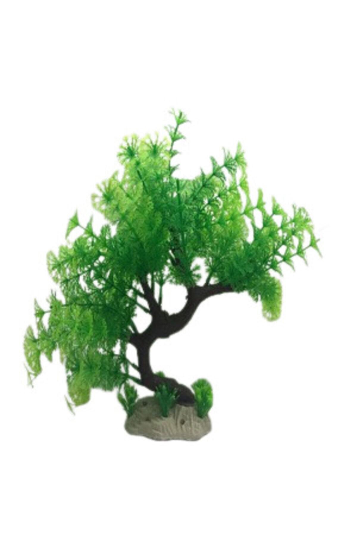 yenisahome Akvaryum Plastik Bitki Yapay Bitki Bonzai 25x28 Cm No3
