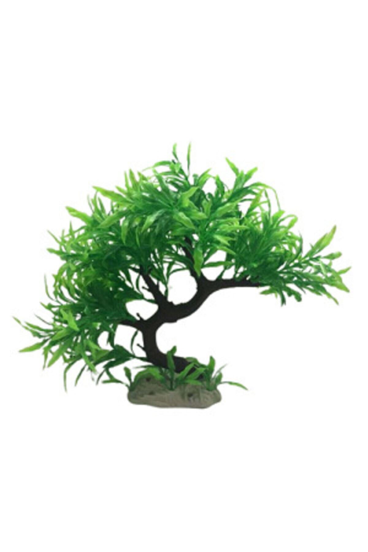 yenisahome Akvaryum Plastik Bitki Yapay Bitki Bonzai 25x28 Cm No2