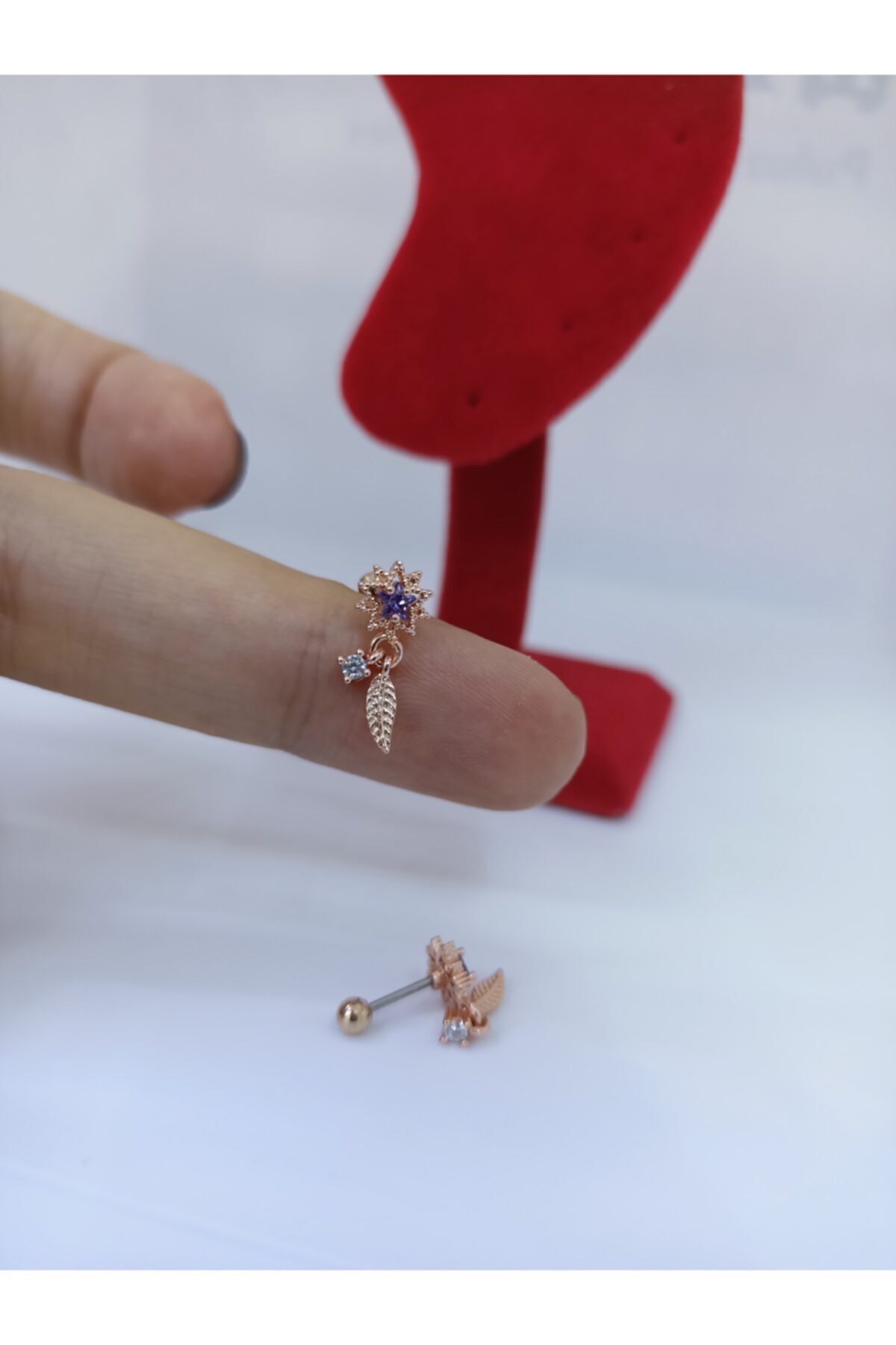 Arescollection Cerrahi Çelik Rosegold Tragus,helix Piercing