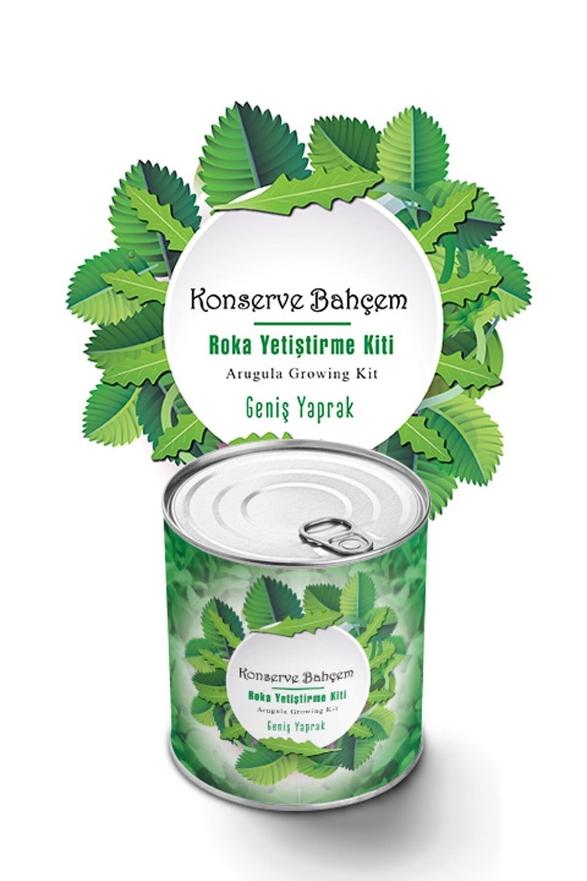 RELIES STORE Konserve Bahçem Evde Konservede Iri Yapraklı Roka Yetiştirme Kiti