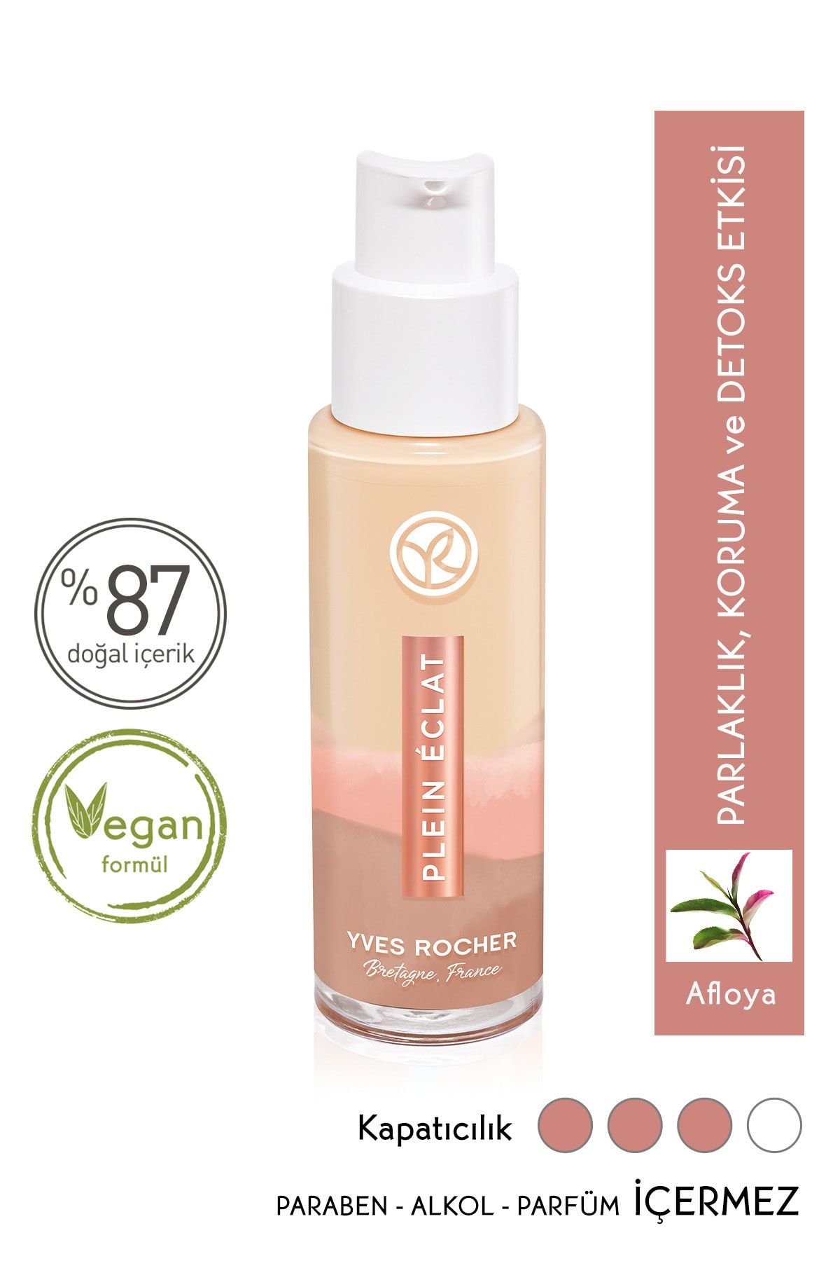 Yves Rocher Detoks Etkili Işıltı Veren Fondöten- Bej 050- 30 ml