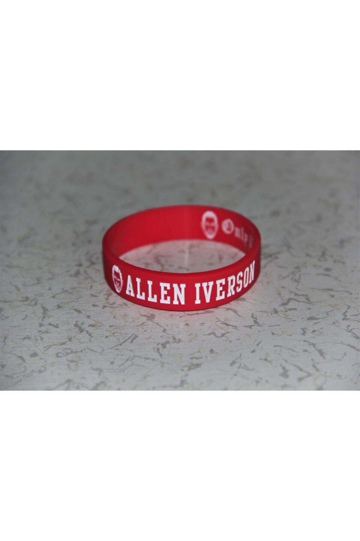 PurpleJam Allen Iverson Portreli Kırmızı Phila Basketbol Bileklik